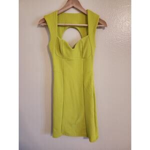 TOPSHOP Lime Green Sleeveless Retro-Style Sheath Dress- Size 4 (stretchy)